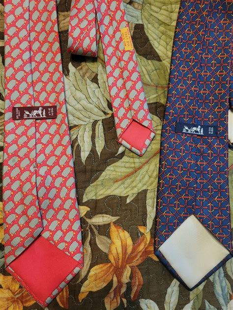 hand sewn hermes ties.